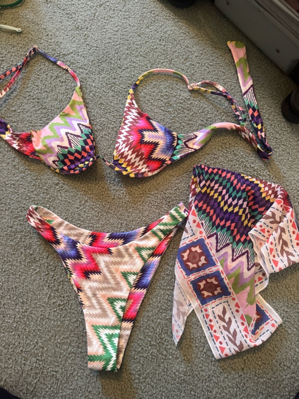 Tribal Print Bikini and matching sarong